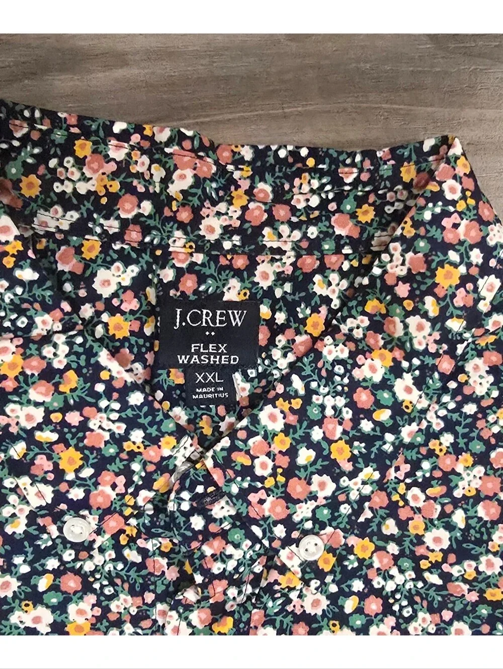 J.Crew Men’s Flex Washed Floral Button Up Shirt XXL Multicolor NWT `$79.50